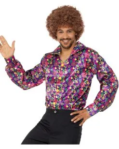Buntes 60s Flower Power Hemd