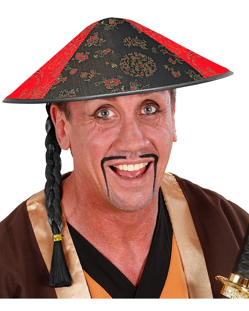 Satin Chinesen Hut – Bild 2