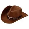Dallas Cowboyhut Braun In Wildlederoptik