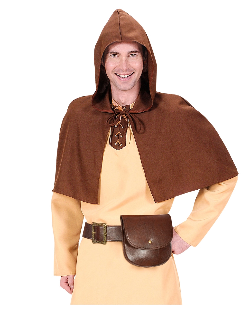 Kunstleder Gürtel Mit Tasche Braun – Bild 3