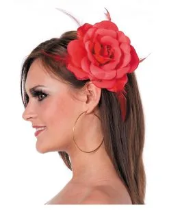 Rote Rose Mit Haargummi