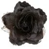 Schwarze Glitzer-Rose Haarspange