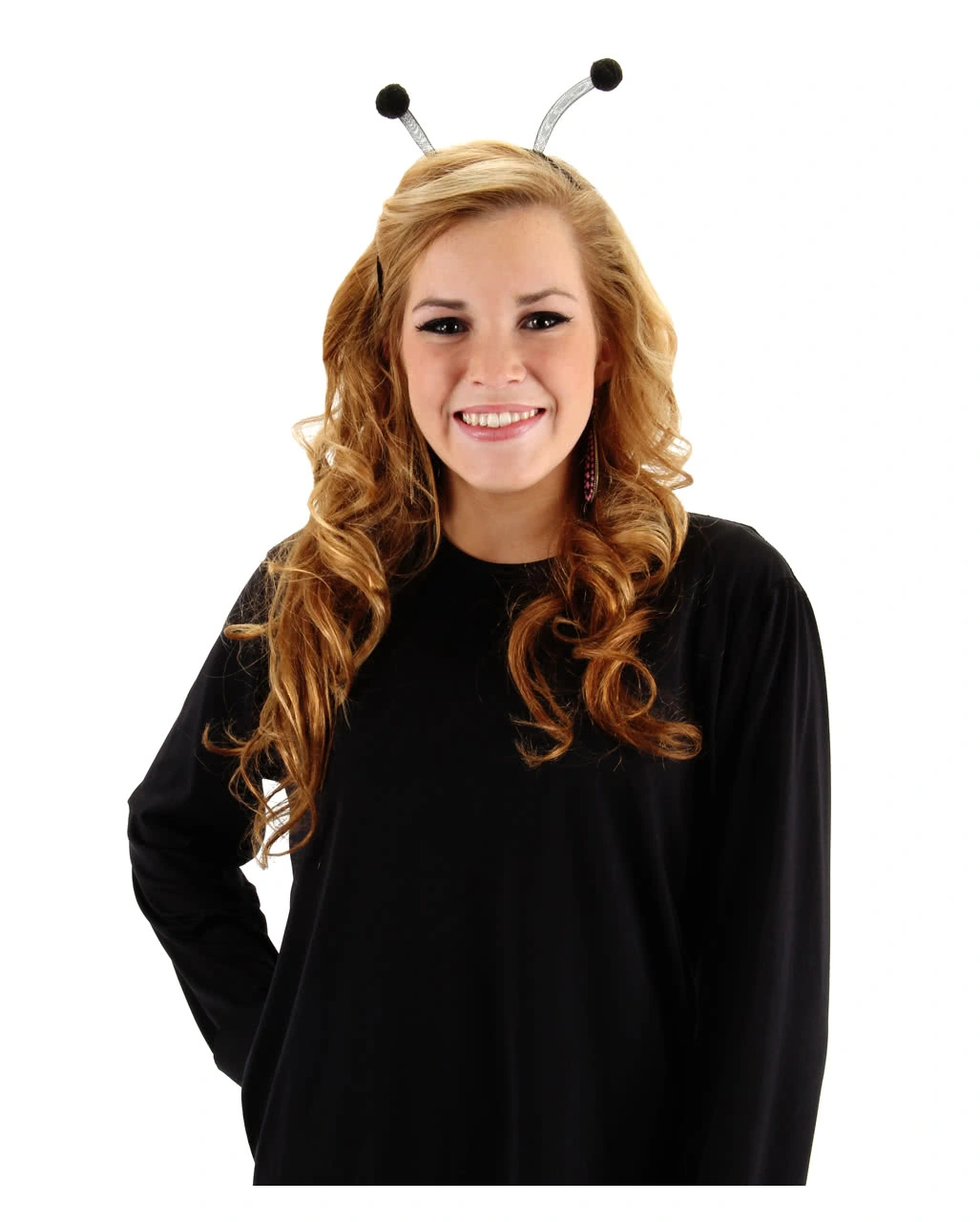 Schwarzer Haarreif Mit Fühlern – Bild 2