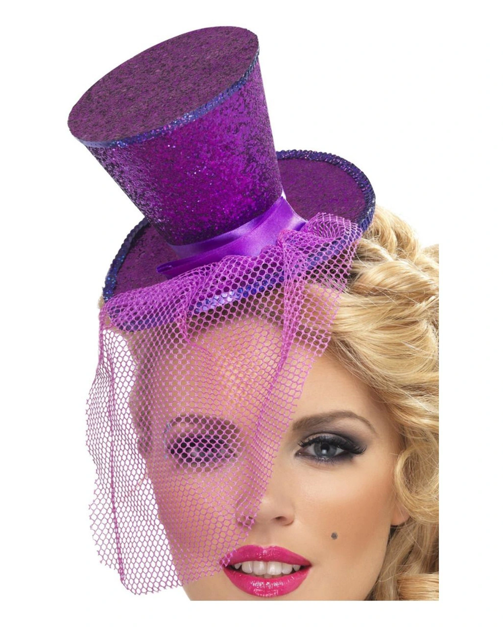 Mini Zylinder Violett Mit Netz